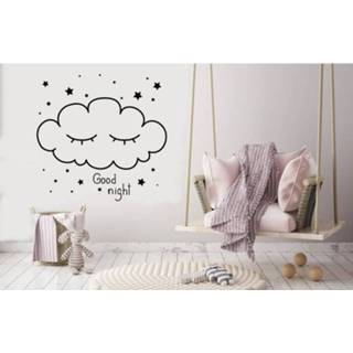 👉 Muur sticker Muursticker Slapend wolkje