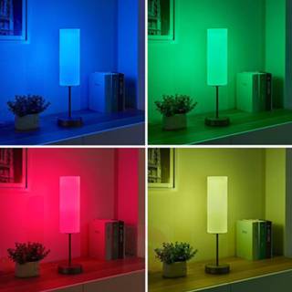 👉 Tafel lamp warmwit + multicolour a+ wit glas LED tafellamp Felice met RGB-modus en app