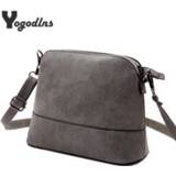 👉 New fashion women's messenger bag scrub shell bag Nubuck Leather small crossbody bags over the shoulder women handbag