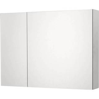 👉 Spiegel kast active Ben Prestige Spiegelkast met verlichting 2 asymmetrische deuren 80x15x60cm