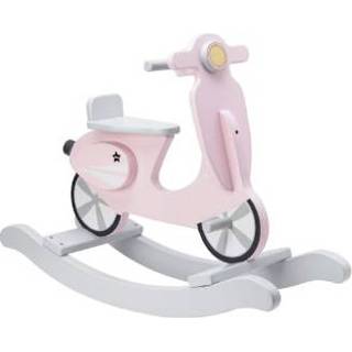 👉 Hobbel paard meisjes kinderen wit roze Kids Concept Hobbelpaard Scooter, roze/wit 7340028726579