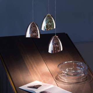 👉 Hang lamp koper warmwit David Dolcini a+ aluminium Koperkleurige LED hanglamp Mirage