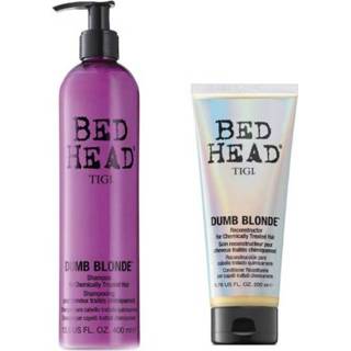 👉 Shampoo universeel active Bed Head Dumb Blonde Retail Set (1x + reconstructor) 7433647381363