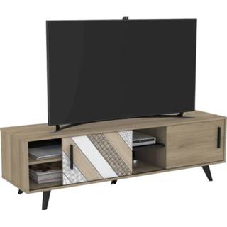 👉 Eiken spaanplaat TV meubel Helsinki 151 cm breed - Kronberg