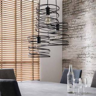 👉 Hanglamp charcoal metaal Twister 3Lampen van 40 cm breed -
