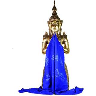 👉 Sjaal blauw XL active Tibetaanse luxe Katha - 7434041858826