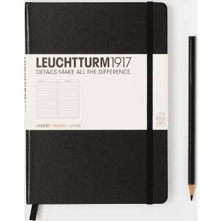 👉 Notitieboek zwart medium Leuchtturm1917 Geruit