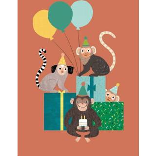 👉 Ansichtkaart Petit Monkey the bunch 8719244223800