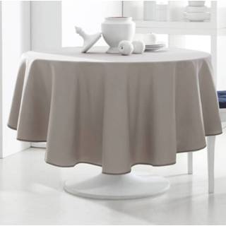 👉 Rond tafelkleed beige polyester Mastic - 180cm 3574642563072