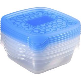 👉 Transparant blauw Curver take away 2: vershouddozenset sandwich vierkant 5x0,6 liter / translucent 3253920469007 2900017972018