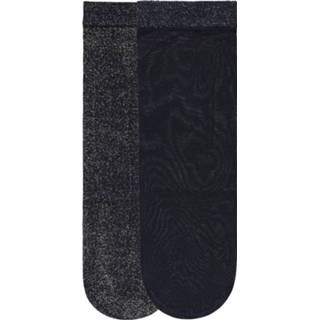 👉 Sock x One Size vrouwen lingerie senioren 2 Opaque Lamé Socks with Cuff