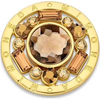 👉 Goudkleurig staal vrouwen XS medium active Mi Moneda SW-RICA-02-M Rica Open Disc Swarovski Crystals + 8719116017414