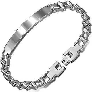 👉 Graveerarmband steel naamplaat graveer armband 22,0 cm