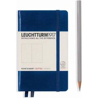 👉 Notitieboek blauw Leuchtturm1917 Notitieboekje Pocket A6 Dotted Navy 4004117393839