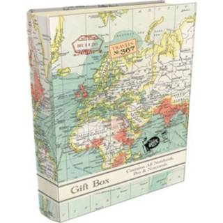 👉 Boekensteun Cadeau Set Vintage Map 5051237048476