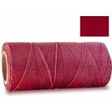 Klos rood polyester active Macrame Koord - DONKER / DARK RED Waxed Cord 2800 cm 1mm dik 8438477558410