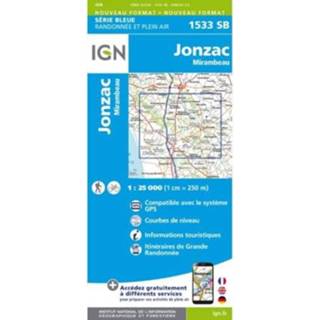 👉 Wegenkaart Jonzac Mirambeau Gps 9782758539292