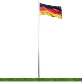 👉 Aluminium vlaggenmast met Duitse vlag, 6 m