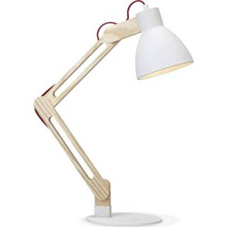 👉 Bureaulamp wit hout modern binnen HOME SWEET wood ↕ 70 cm 8718808064125
