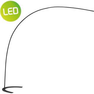 👉 Vloerlamp zwart metaal modern zelf monteren binnen zand HOME SWEET LED curve ↕ 210 cm 8718808100182