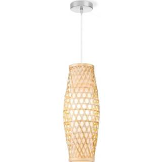 👉 Hanglamp bamboe bamboo traditioneel binnen plafond vintage bruin HOME SWEET hive B Ø 15 cm 8718808125390
