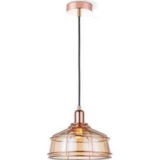 👉 Hanglamp glas vintage binnen plafond amber koper HOME SWEET meo A Ø 26 cm 8718808125765