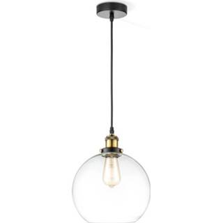 👉 Hanglamp transparant metaal glas vintage binnen plafond HOME SWEET ava A Ø 25 cm 8718808125345