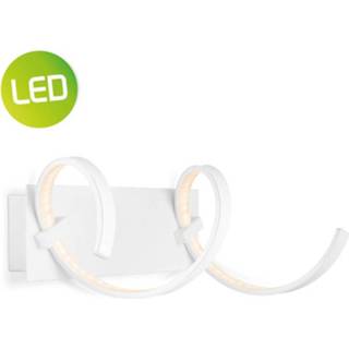 Wandlamp wit metaal aluminium modern wand opbouw binnen zand HOME SWEET LED twist ↔ 45 cm 8718808093545