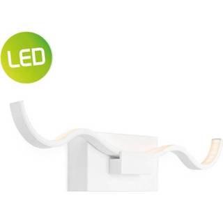 👉 Wandlamp wit kunststof aluminium modern wand opbouw binnen zand HOME SWEET LED bull ↔ 41 cm 8718808093538