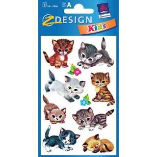 👉 Kinderen Papieretiket Z-design Kids pakje a 3 vel katten 4004182043462