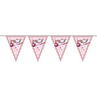 👉 Vlaggenlijn roze meisjes Geboorte Meisje Ooievaar - 10 meter 8714572092579