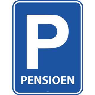 Parkeerbord pensioen blauw Deurbord 8714572634557