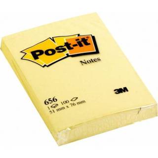 👉 Post-it geel Post-it® Notitieblok 51 x 76 mm. 100 vellen per blok (pak 12 vel) 3134375014199