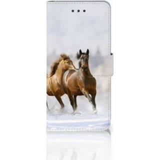 👉 Apple iPhone 6 Plus | 6s Uniek Boekhoesje Paarden 8718894169612