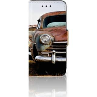 👉 Apple iPhone 5 | 5s SE Uniek Boekhoesje Vintage Auto 8718894439470