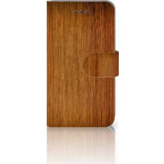 👉 Hout Apple iPhone 6 | 6s Uniek Boekhoesje Donker 8718894180990