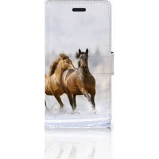 👉 Huawei P9 Lite Uniek Boekhoesje Paarden 8718894230206