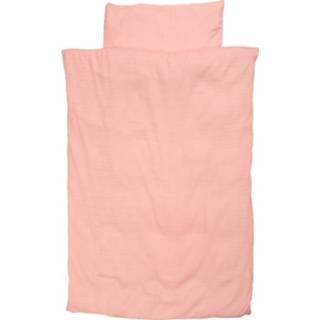 👉 Dekbedovertrek roze katoen Taftan Hydrofiel Bio 100 x 135 cm 8718627690284