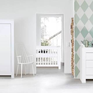 👉 Commode MDF babykamer baby's kinderen wit Alaska Mat - Ledikant Kast