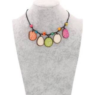 👉 Girasol - verstelbare ketting van tagua - multicolour