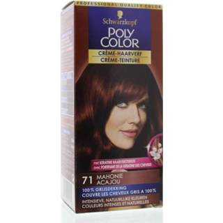👉 Haarkleuring 'Creme haarverf 71 mahonie Poly Color'