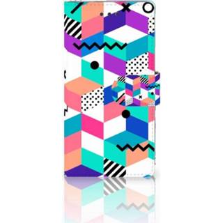 👉 Sony Xperia Z3 Boekhoesje Design Blocks Colorful 8718894387658