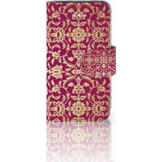 👉 Roze Apple iPhone 4 | 4S Boekhoesje Design Barok Pink 8718894334294