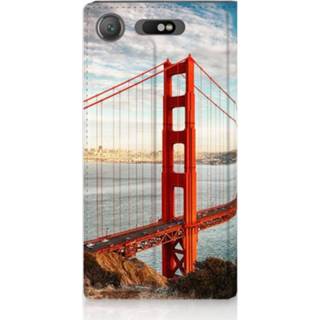 👉 Standcase Sony Xperia XZ1 Hoesje Design Golden Gate Bridge 8718894339541