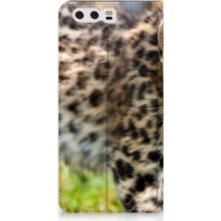 Standcase baby's Huawei P10 Plus Uniek Hoesje Baby Luipaard 8718894348376