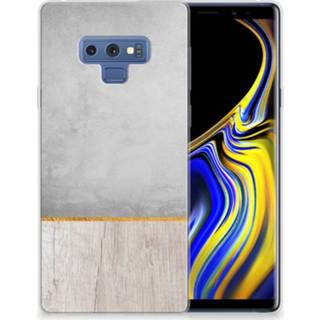 👉 Samsung Galaxy Note 9 Uniek TPU Hoesje Wood Concrete 8718894350256