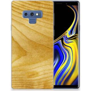 👉 Hout Samsung Galaxy Note 9 Uniek TPU Hoesje Licht 8718894368985