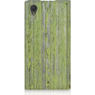 👉 Standcase donkergroen Sony Xperia L1 Hoesje Design Green Wood 8718894383636