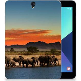 👉 Tablethoes Samsung Galaxy Tab S3 9.7 Tablethoesje Design Olifanten 8718894398661
