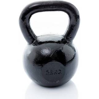 👉 Muscle Power Gietijzeren Kettlebell - Zwart - 28 kg